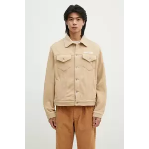 ICECREAM bluza Fleece Trucker barbati, culoarea bej, cu imprimeu, IC24406 imagine