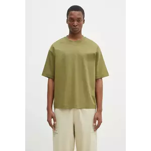 Pangaia tricou din bumbac culoarea verde, neted, 10002012 imagine