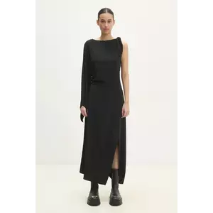Samsoe Samsoe rochie SAALBA culoarea negru, maxi, evazată, F24400148 imagine