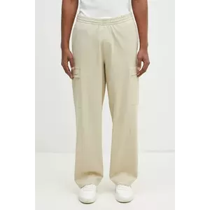 Pangaia pantaloni de trening culoarea bej, neted, 10002239 imagine