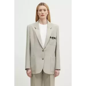 Coperni sacou Belted Pocket Tailored culoarea bej, oversize, neted, COPV69F3004 imagine