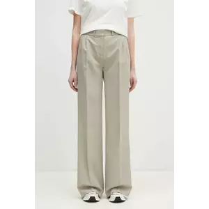 Coperni pantaloni Wide Leg Tailored femei, culoarea bej, lat, high waist, COPP90F3004 imagine