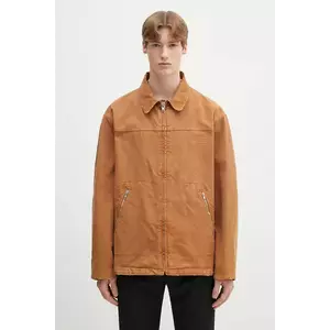 MM6 Maison Margiela camasa din bumbac culoarea maro, de tranzitie, SH0AM0048 imagine