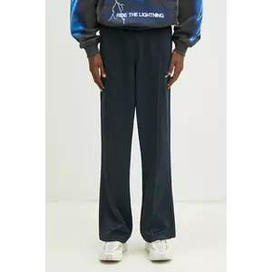 adidas Originals pantaloni de trening Flare Pant barbati, culoarea albastru marin, neted, JC8382 imagine