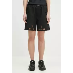 Coperni pantaloni scurti Petal Embroidered Cut-Out femei, culoarea negru, cu imprimeu, high waist, COPP116F3004 imagine