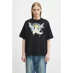 Marcelo Burlon tricou din bumbac County Angel Boxy T-Shirt Black Multicol barbati, culoarea negru, cu imprimeu, CMAA05AS25JER0021084 imagine