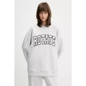 Rotate hanorac de bumbac femei, culoarea gri, cu imprimeu, 1134271473 imagine