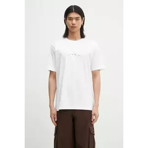 Norse Projects tricou din bumbac Johannes Organic Code Print T-shirt bărbați, culoarea alb, cu imprimeu, N01.0689.0001 imagine