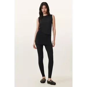 AllSaints colanți RAFFI culoarea negru, neted, W079TD imagine