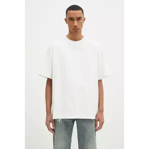 KSUBI tricou din bumbac Sott Ekcess bărbați, culoarea alb, cu imprimeu, MPS25TE041 imagine