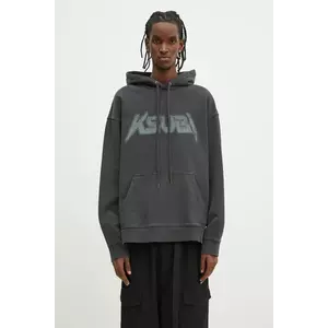 KSUBI hanorac de bumbac Electric Biggie barbati, culoarea gri, cu glugă, cu imprimeu, MPS25FL011 imagine