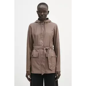 Rains geacă Curve Jacket W3 culoarea maro, de tranzitie, 12100.110 imagine