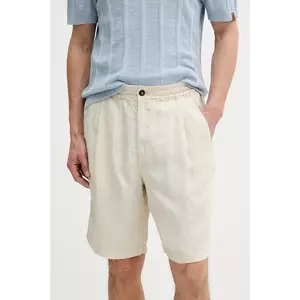 United Colors of Benetton pantaloni scurți din in culoarea bej, 4AGHU900Z imagine