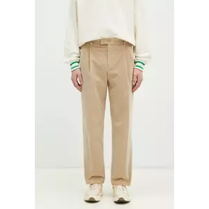 Drôle de Monsieur pantaloni de catifea cord Le Pantalon Golfeur Corduroy bărbați, culoarea bej, drept, PERM-BP165-CO156-BG imagine