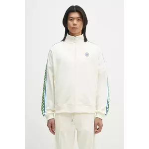 Drôle de Monsieur bluză La Track jacket Tresse barbati, culoarea bej, cu imprimeu, G-SJ007-PL135-OW imagine