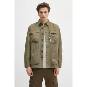 Barbour cămașă din bumbac Barbour Westmorland Ripstop Overshirt bărbați, culoarea verde, cu guler clasic, relaxed, MOS0420 imagine