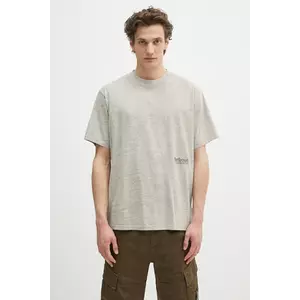 Barbour tricou Barbour Calton Linen Blend OS Fit T-Shirt culoarea bej, cu imprimeu, MTS1404 imagine