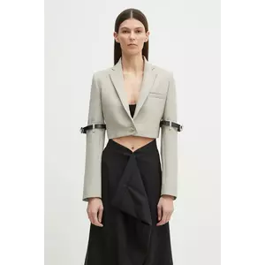 Coperni sacou Hybrid Cropped Tailored culoarea bej, un singur rand de nasturi, COPV74F3004 imagine