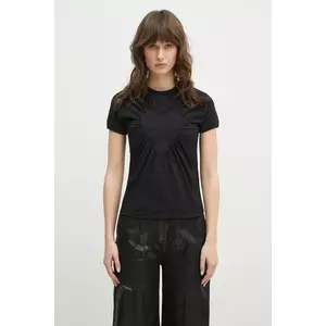 Coperni tricou din bumbac Gathered Heart femei, culoarea negru, COPJS01F5011 imagine