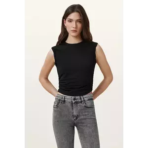 AllSaints bluză WEST culoarea negru, uni, W214JA imagine