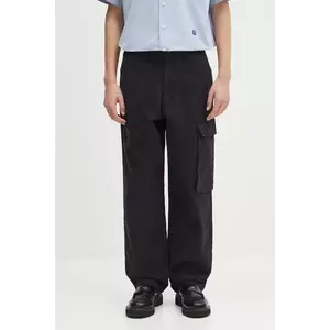 Barbour pantaloni de bumbac Barbour Jungle Sateen Trouser culoarea bleumarin, cu fason cargo, MTR0760 imagine