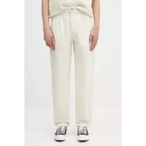 A.P.C. pantaloni de bumbac pantalon willow culoarea bej, drept, COGBJ.F08486 imagine