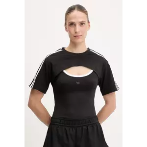 adidas Originals tricou Cut-Out Tee culoarea negru, JD0042 imagine