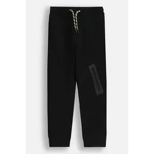 Coccodrillo pantaloni de trening culoarea negru, uni, DRAGONS BOY KIDS imagine
