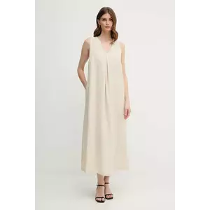 United Colors of Benetton rochie din in culoarea roz, maxi, evazată imagine