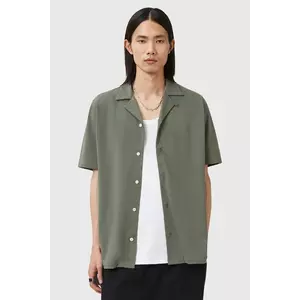 AllSaints cămașă din bumbac HUDSON culoarea alb, relaxed, M081SA imagine