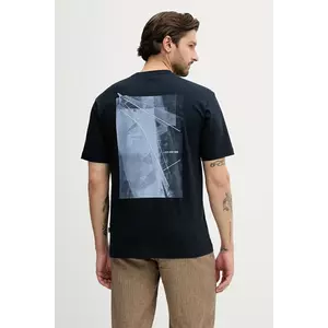 BOSS Orange tricou din bumbac culoarea bleumarin, cu imprimeu, 50546374 imagine