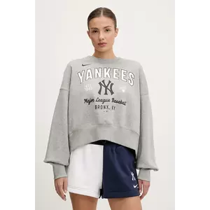 Nike bluză New York Yankees culoarea gri, cu imprimeu, 01D7-CY51-NK-H3K imagine