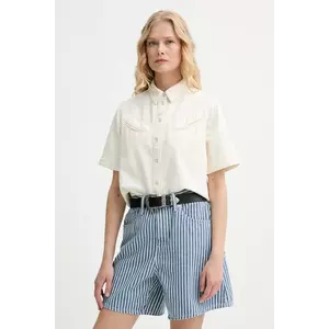 Levi's cămașă din denim RINOA CAMP SHIRT culoarea bej, cu guler clasic, regular, 001SL imagine