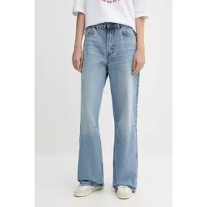 Fiorucci jeans Light Blue Baggy Jeans high waist, W02SMDJE181DN01DN01 imagine