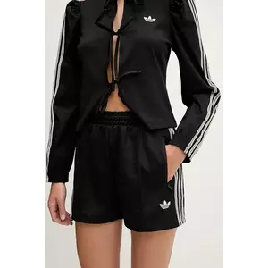adidas Originals pantaloni scurți Shorts culoarea negru, cu imprimeu, high waist, KC0680 imagine