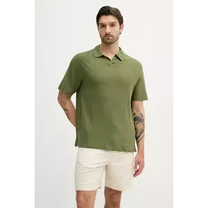 United Colors of Benetton polo din in culoarea verde, uni, 3UTFU302A imagine