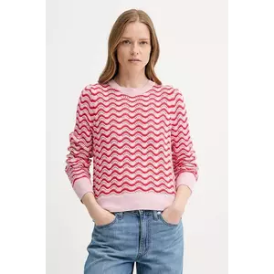 Levi's pulover de bumbac FLORENCE PNTLLE SWEATER culoarea roz, light, 0012O imagine