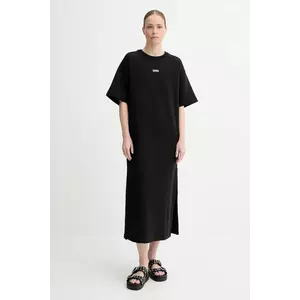 Gestuz rochie culoarea negru, maxi, dreaptă, 10910335 imagine