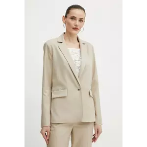 Morgan sacou VLUX.F culoarea bej, un singur rand de nasturi, uni, VLUX.F imagine