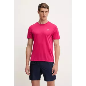 Under Armour tricou de alergare culoarea roz, uni, 1389807 imagine