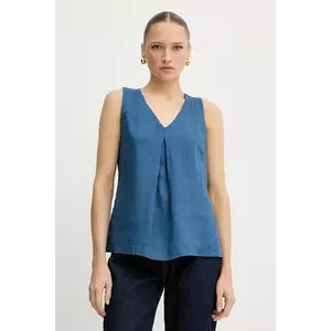 United Colors of Benetton bluză din in neted, 5BMLDQ06W imagine