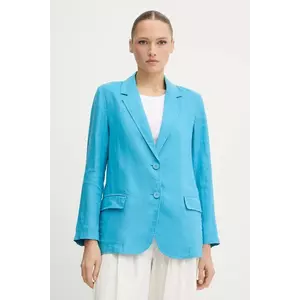 United Colors of Benetton sacou de in culoarea verde, un singur rand de nasturi, neted imagine