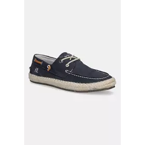 Pepe Jeans espadrile din piele întoarsă TOURIST DECK culoarea bleumarin, PMS10335 imagine