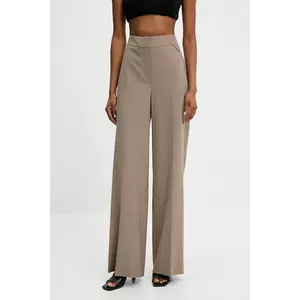 Answear Lab pantaloni culoarea maro, lat, high waist imagine