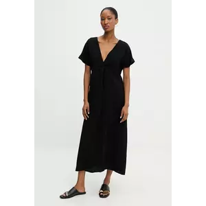 Answear Lab rochie culoarea negru, midi, evazată imagine