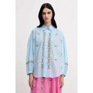 La Petite Française cămașă din bumbac CHEN cu guler clasic, relaxed, CHEN imagine