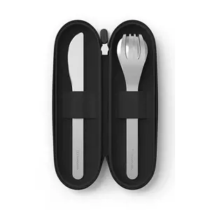 Monbento set de tacâmuri de călătorie Slim Nest 3-pack culoarea negru imagine