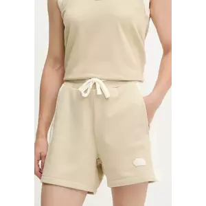 The North Face pantaloni scurți Terry Relaxed culoarea bej, uni, high waist, NF0A8C273X41 imagine