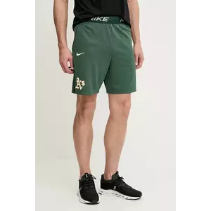 Nike pantaloni scurți de antrenament Oakland Athletics culoarea verde, 015E-11E6-FZ-HVB imagine