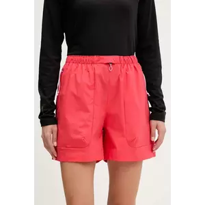 Peak Performance pantaloni scurți outdoor culoarea rosu, uni, high waist, G80109 imagine